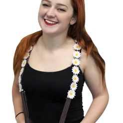 Sweidas Costume Accessories Flower Suspenders Braces Oktoberfest Hippie Ladies Costume Accessory