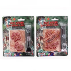 TNW Fake Wound With Horror Blood Stick On Wound Halloween Costume Prop Novelty Item Halloween Costumes