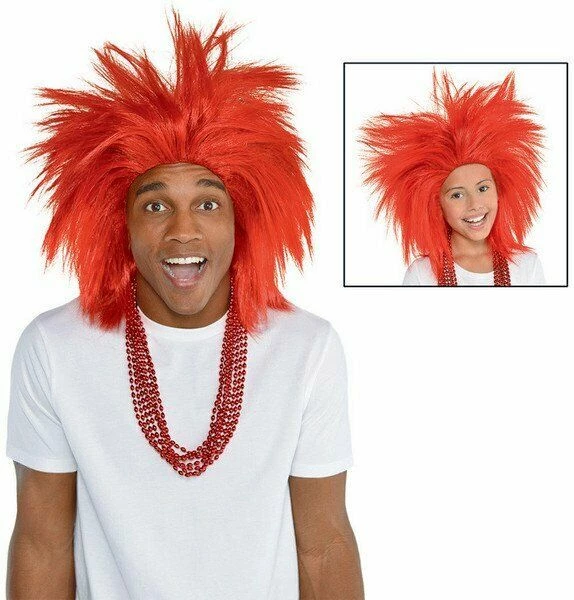Balloon Agencies Fan Supporters Crazy Spikey Wig Ladies Mens Costume Accessory Many Colours 12 Balloon Agencies Fan Supporters Crazy Spikey Wig Ladies Mens Costume Accessory Many Colours