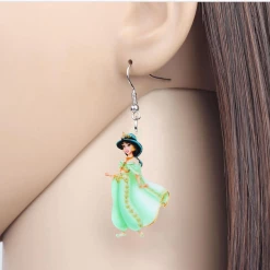 AliExpress Fashion Jewelry Disney Princess Earrings Ariel Aurora Cinderella Jasmine Belle Snow White Elsa