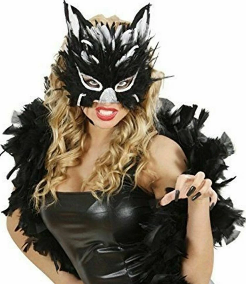 Balloon Agencies Black Feathered Cat Masquerade Mask Costume Accessory Costume Accessories 2 Balloon Agencies Black Feathered Cat Masquerade Mask Costume Accessory Costume Accessories