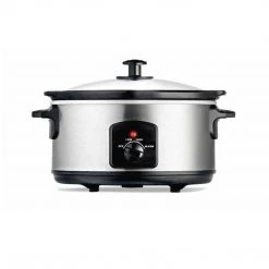 Kmart Home & Garden 5L Electric Slow Cooker Stainless Steel With Removable Ceramic Pot & 3 Settings