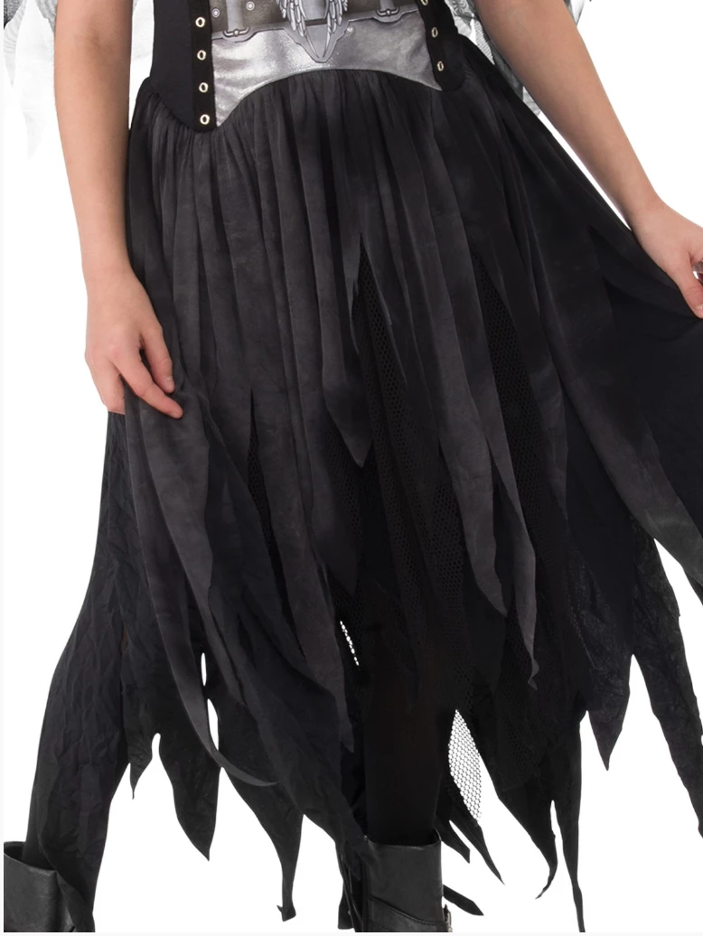 Rubies Black Death Fallen Angel Girls Halloween Costume Wings & Halo Size 8-10 3 Rubies Black Death Fallen Angel Girls Halloween Costume Wings & Halo Size 8-10