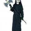 Unbranded Scary Skeleton Ghoul Black Hood Halloween Kids Costume
