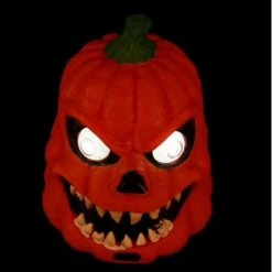 Aussie Toys Talking Pumpkin Flashing Eyeballs Scary Sounds Motion Activated Halloween Prop