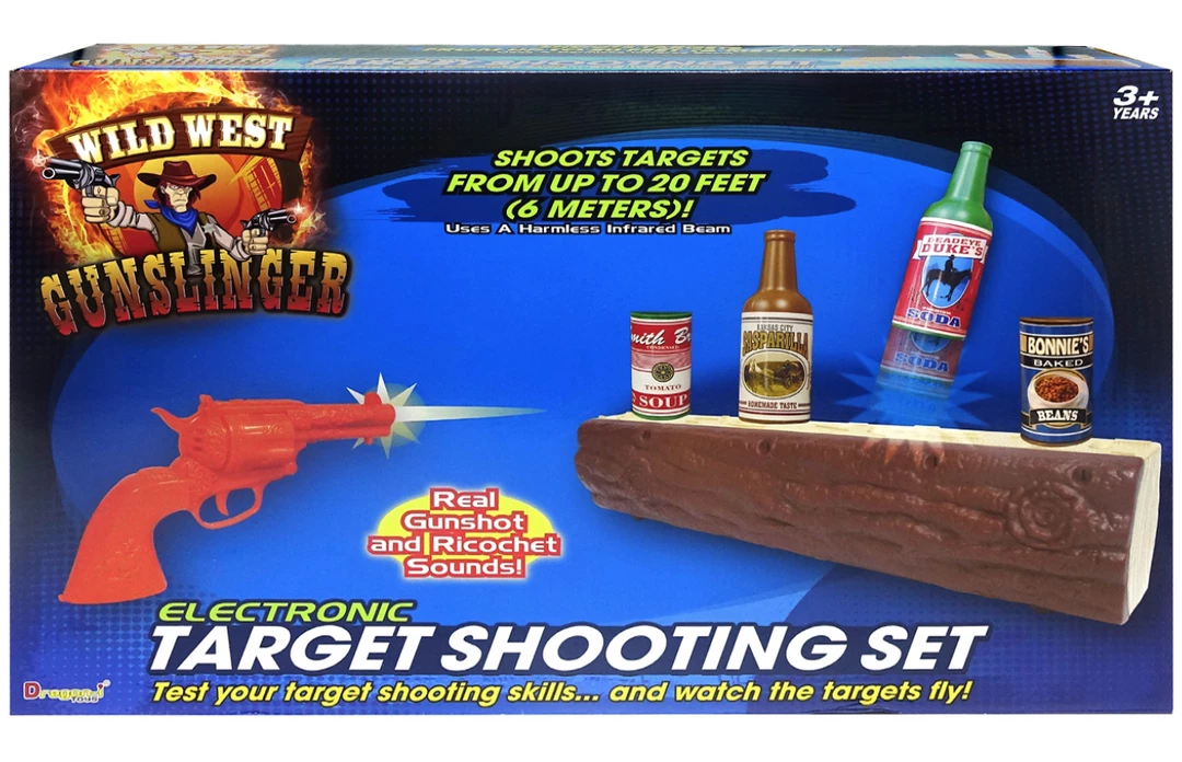 CATCH Home & Garden Virtual Infrared Beam Gun Shooting Cans & Bottles Wild West Target Game Set 4 CATCH Home & Garden Virtual Infrared Beam Gun Shooting Cans & Bottles Wild West Target Game Set