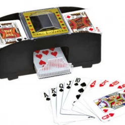 BW Home & Garden Automatic Poker Card Shuffler 2 Decks Machine Battery Operated Game Playing