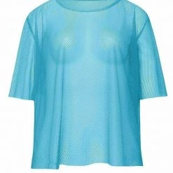 Unbranded 80s Fishnet String Vest Top 1980s Costume Access Neon Fluro Long Short Sleeve Ladies Costume