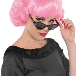 Unbranded Pink Ladies Scarf Cat Eyeglasses Socks Wig Costume Accessory