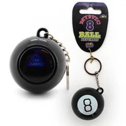 TNW Australia Fortune Teller Magic Black 8 Ball Key Ring Keychain Ask & It Tells Your Future Costume Accessories