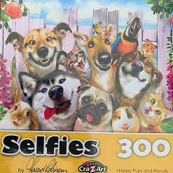 Kmart Animal Pet Selfies Happy Pups & Friends 300 Pieces Jigsaw Puzzle 9+ Years Game