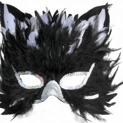 Balloon Agencies Black Feathered Cat Masquerade Mask Costume Accessory Costume Accessories 7 Balloon Agencies Black Feathered Cat Masquerade Mask Costume Accessory Costume Accessories