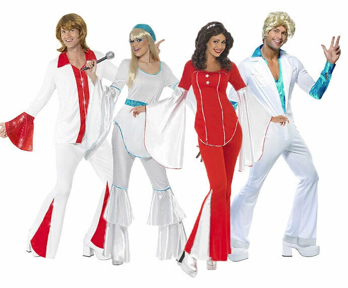 Smiffys 1970s 70s Abba Adult Ladies Mens Couples Costume Super Trooper Costume 1 Smiffys 1970s 70s Abba Adult Ladies Mens Couples Costume Super Trooper Costume