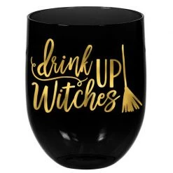 Balloon Agencies Drink Up Witches Stemless Wine Glass Halloween Party Supplies Halloween Props/Decoration