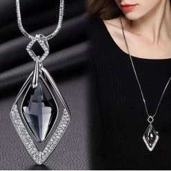 Unbranded Crystal & Rhinestone Necklace & Pendant Geometric Statement Fashion Jewelry