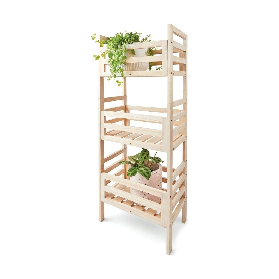 Kmart 3 Tier Modular Adjustable Wood Plant Stand Indoor Outdoor Garden Home Decor Home & Garden 1 Kmart 3 Tier Modular Adjustable Wood Plant Stand Indoor Outdoor Garden Home Decor Home & Garden