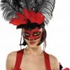 Balloon Agencies Costume Accessories Red Temptation Feather Ladies Masquerade Mask