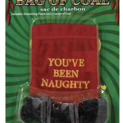 Morris Costumes Bag Of Coal In Santa Sack You Are Naughty Secret Santa Christmas Gift