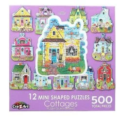 Kmart 12 Mini Shaped Houses Cottages 500 Pieces Jigsaw Puzzles