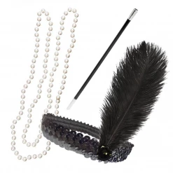 Sweidas 1920s Flapper Great Gatsby Ladies Costume Accessory Kit