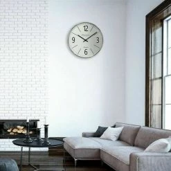 MAL Classy Silver Decor Clock 50cm Home Decor