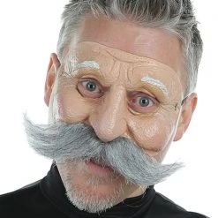 Crazy Crazy & More Crazy Deals Gramps Old Man Or Hipster ¼ Face Masks With Glasses & Handlebar Fake Moustache Costume Accessories