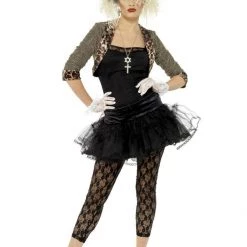 Smiffys Costumes 80s Madonna Party Animal Wild Child Neon Disco Ladies Costume