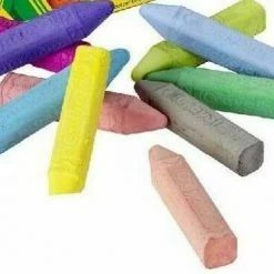 ABT Crayola Washable Sidewalk Chalks 8 Pieces Of Coloured Chalk Home & Garden