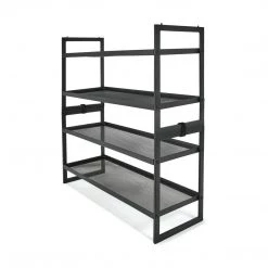 Kmart New Mesh Shoe Rack Storage Organizer Metal 2-Tier Shelf Stackable Shelves Home & Garden