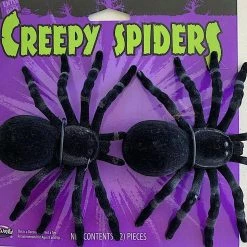 Sweidas Halloween Props/Decoration Realistic Pk Of 2 Or 6 Creepy Hairy Spiders 14cm Halloween Decoration Joke Prank