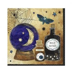 Balloon Agencies Spooks & Spells Lunch Beverage Napkins 16ct Halloween Party Supplies
