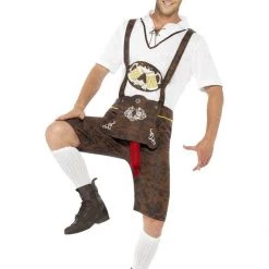 Smiffys Costumes Brad Wurst Lederhosen Oktoberfest Bavarian Beer Mens Costume