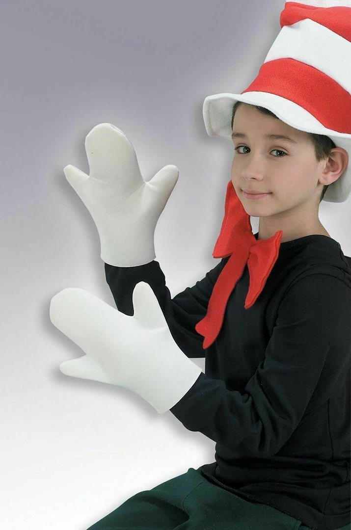 Elope Licensed Dr Seuss Cat In The Hat White Gloves Kids Boys Girls Costume Accessory 1 Elope Licensed Dr Seuss Cat In The Hat White Gloves Kids Boys Girls Costume Accessory