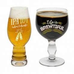 Williamvalentine Home & Garden BigMouth Guaranteed Genuine 16oz Beer Snob Designed High Quality Glassware Set