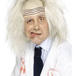 Smiffys Madman Scientist Doctors Bloody Lab Coat Wig Or Bloody Knife Halloween Costume