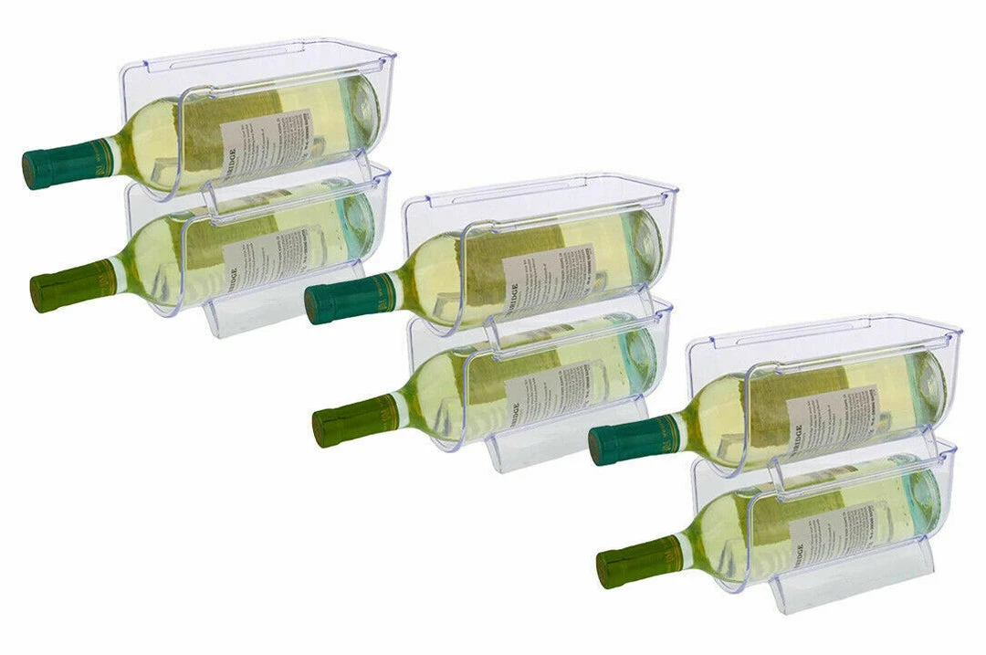 JM 1, 2 Or 6 X Stackable Fridge Pantry Food Organiser Wine Bottle Holder Storage Home & Garden 3 JM 1, 2 Or 6 X Stackable Fridge Pantry Food Organiser Wine Bottle Holder Storage Home & Garden