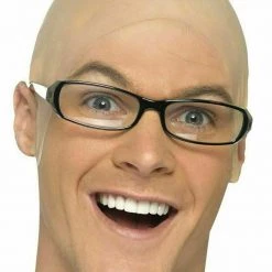 Unbranded Bald Cap Head Funny Fake Skinhead Baldy Old Man Wig Dress Up Costume Party
