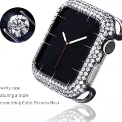 Unbranded Silver Rhinestone Apple Watch Case For Series 2 3 4 5 6 Fashion Jewelry