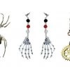 Morris Spider Skeleton Hand Steampunk Drop Earrings Halloween Costume Accessory Costume Accessories