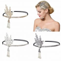 AliExpress 1920s 20s Flapper Great Gatsby Headband Vintage Bridal Headpiece With Tassle Costume Accessories