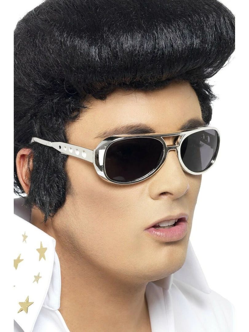 Rubies/Smiffys/Dr.Toms Elvis Presley Microphone Scarf Shades Headpiece Wig Mens Costume Accessory 7 Rubies/Smiffys/Dr.Toms Elvis Presley Microphone Scarf Shades Headpiece Wig Mens Costume Accessory