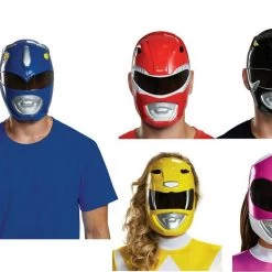 Morris Costumes Red Blue Black Pink Yellow Power Ranger Mask Mighty Morphin Costume Accessory