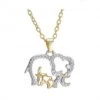AliExpress Gold Silver Mother Baby Elephant Pendant Fashion Ladies Necklace Fashion Jewelry