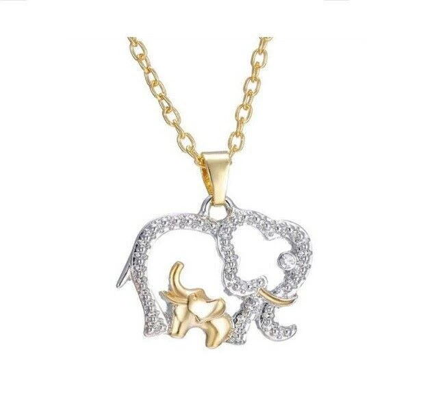 AliExpress Gold Silver Mother Baby Elephant Pendant Fashion Ladies Necklace Fashion Jewelry 1 AliExpress Gold Silver Mother Baby Elephant Pendant Fashion Ladies Necklace Fashion Jewelry