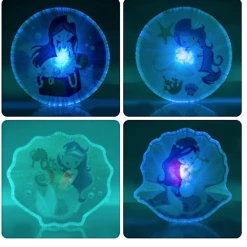 MDI Australia 4 X Mermaid Optical Fibre Fairy Lights Kids Bedroom Wall Decorations Home Decor
