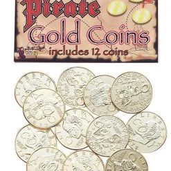 Tomfoolery 12 Fake Pirate Gold Coins Costume Accessory