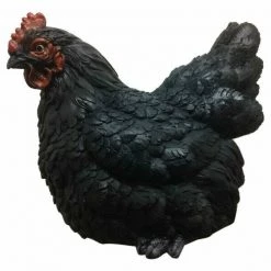 MALMAR Home & Garden 25cm Realistic Sitting Hen Chicken Chook Garden Farm Yard Animal Ornament Statue
