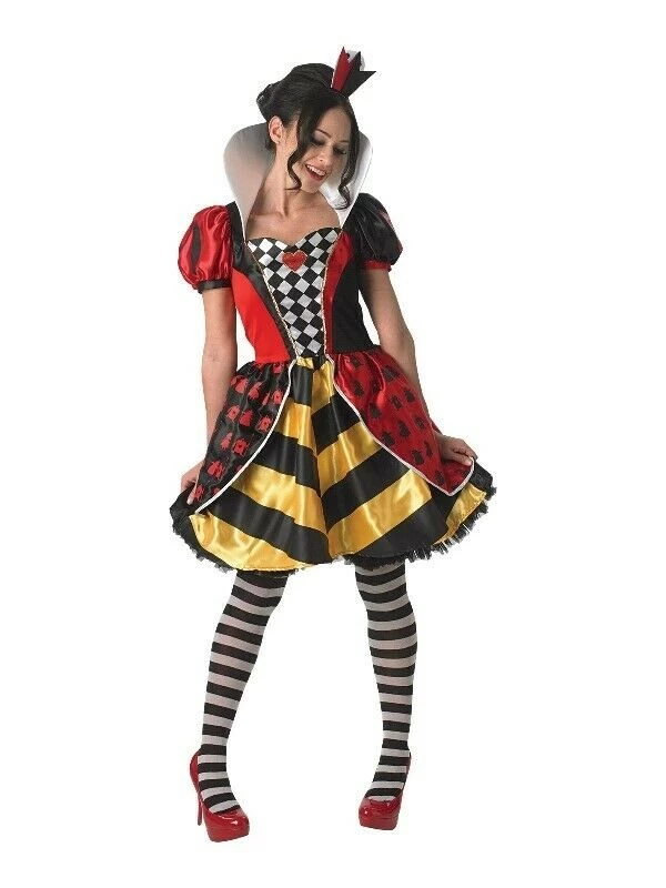 Rubie's Alice In Wonderland Queen Of Hearts Mad Hatter Ladies Costume 4 Rubie's Alice In Wonderland Queen Of Hearts Mad Hatter Ladies Costume