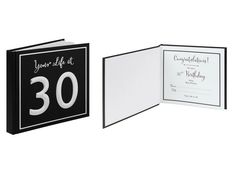 MAL Home & Garden Black And Silver Scrapbook Your Life At 30 25 X 24cm 1 MAL Home & Garden Black And Silver Scrapbook Your Life At 30 25 X 24cm