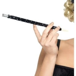 Smiffys 1920s Flapper Black Sequinned Sequin Glitzy Cigarette Holder 6Pk Fake Cigarettes Costume Accessories 12 Smiffys 1920s Flapper Black Sequinned Sequin Glitzy Cigarette Holder 6Pk Fake Cigarettes Costume Accessories